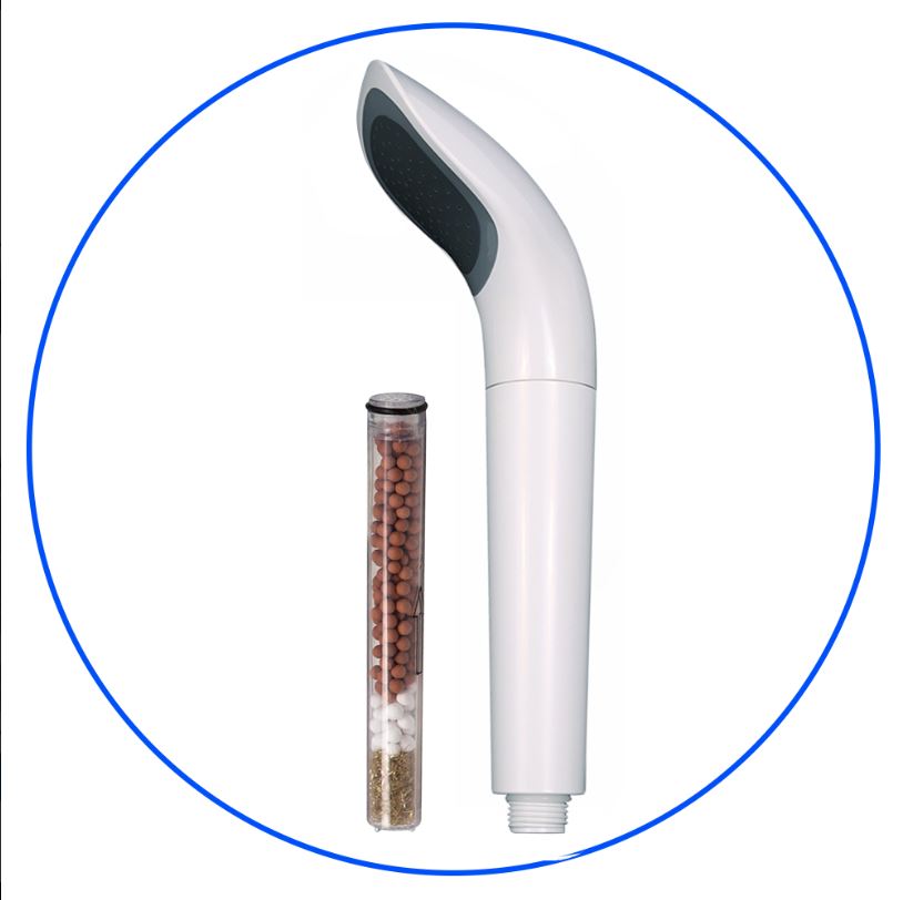 Buy Hand-Held Shower Filter with cartridge with white handle Online on Qetaat.com